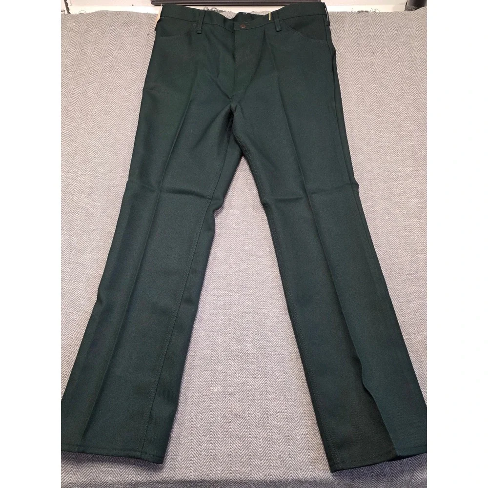 Wrangler Wrancher Boot Jeans 42x34 Hunter Green Dress Jean 82DG‎ Made in USA NWT